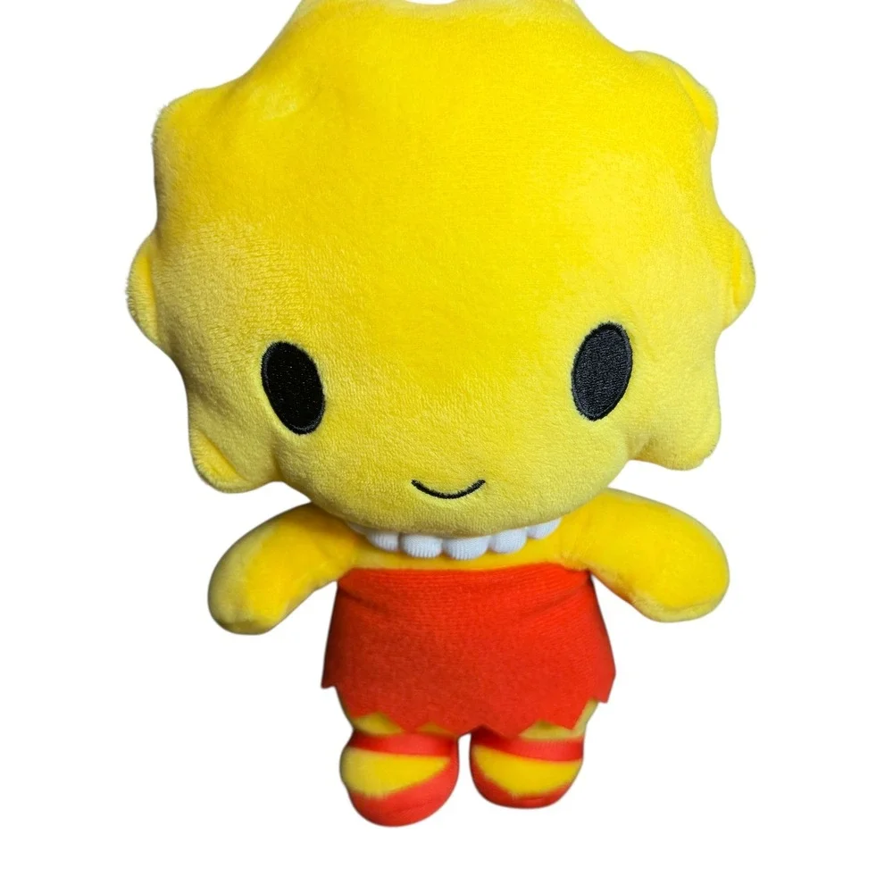 The Simpsons Lisa Simpson Plush Toy Yellow Red Dress Universal Studios 18mo+